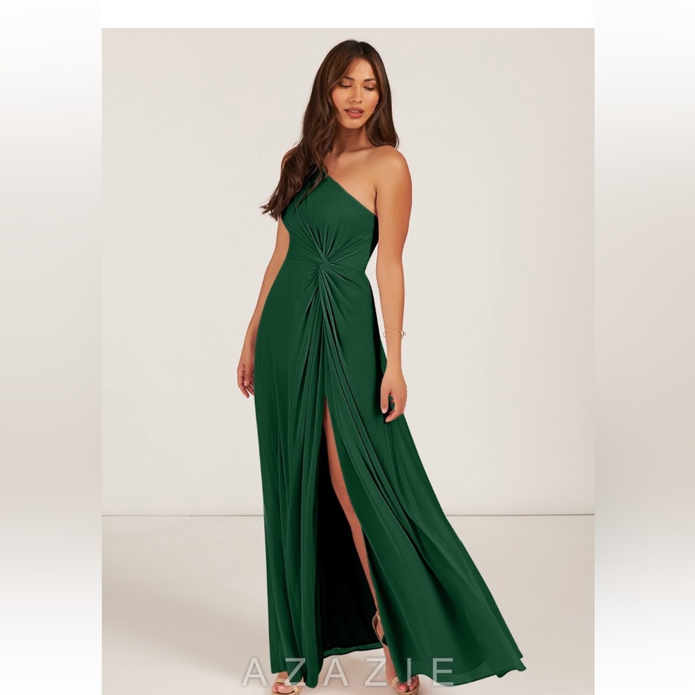 Dark Green Azazie Bridesmaid dress